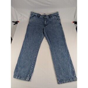 Levis Jeans Mens 36X32 XX Chino Loose Straight Pleated Blue Denim